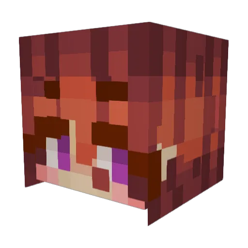 gLi__tCh Minecraft avatar head, 3D render