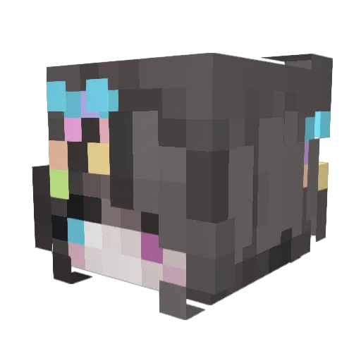 gMeA Minecraft avatar head, 3D render