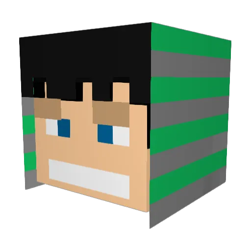 gOYLEE Minecraft avatar head, 3D render