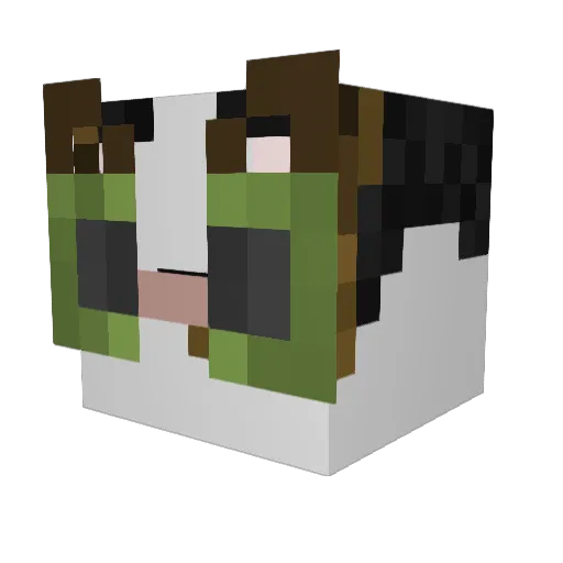 gPlutt Minecraft avatar head, 3D render