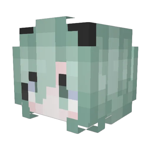 g___________g Minecraft avatar head, 3D render