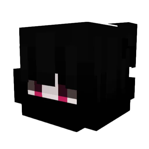g__h Minecraft avatar head, 3D render