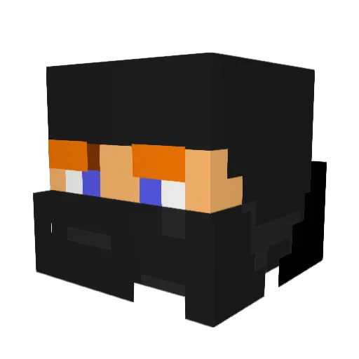 g_doggo Minecraft avatar head, 3D render