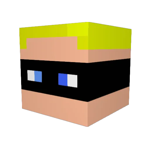 g_izi Minecraft avatar head, 3D render
