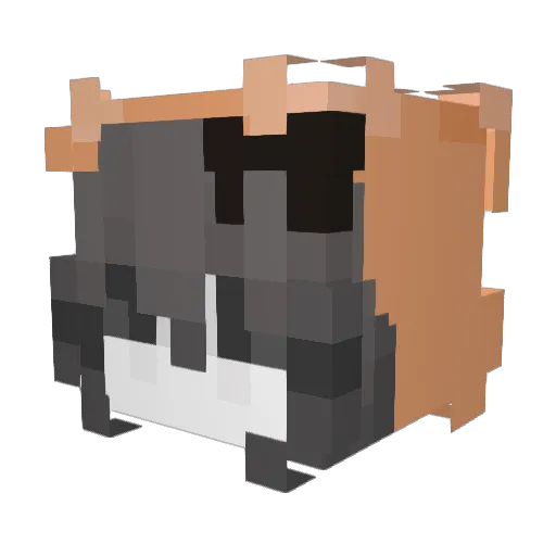 g_ud Minecraft avatar head, 3D render