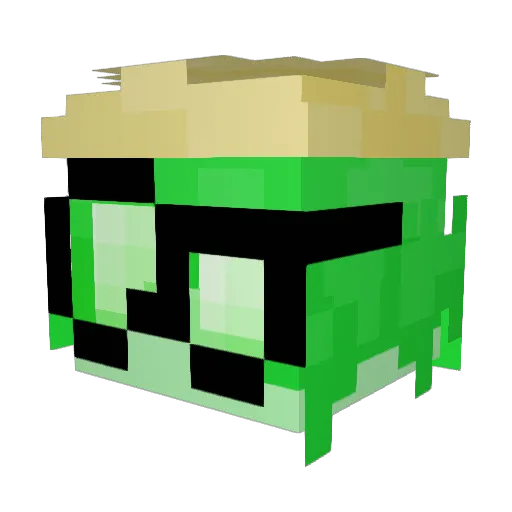 g_uppy Minecraft avatar head, 3D render