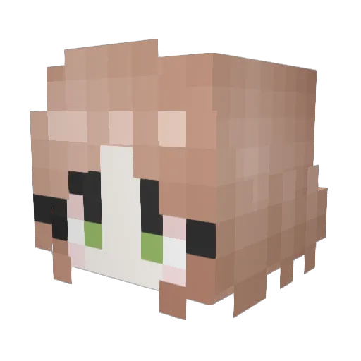 ga0__ Minecraft avatar head, 3D render
