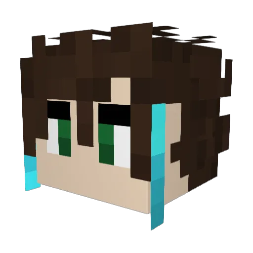 ga170212 Minecraft avatar head, 3D render