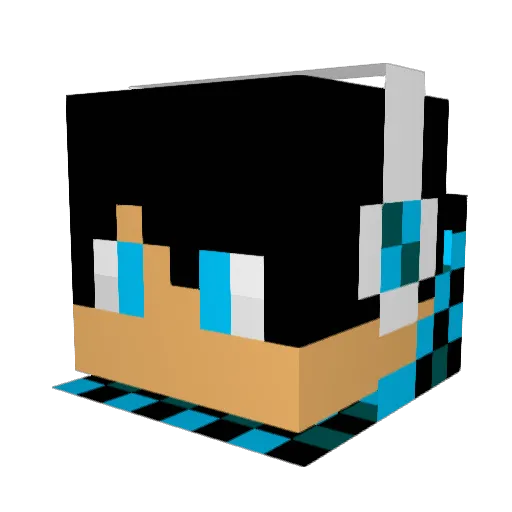ga_bbbe Minecraft avatar head, 3D render
