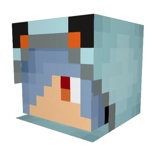 ga_ta Minecraft avatar head, 3D render