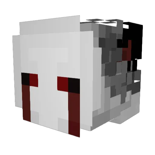 gaabrioche Minecraft avatar head, 3D render