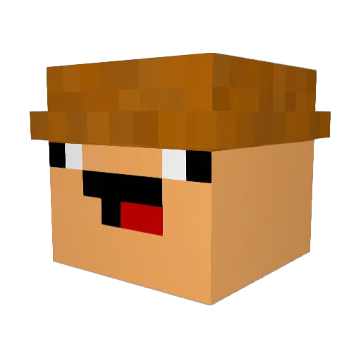 gaahv Minecraft avatar head, 3D render