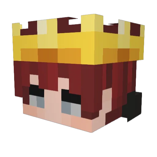 gaarinha Minecraft avatar head, 3D render