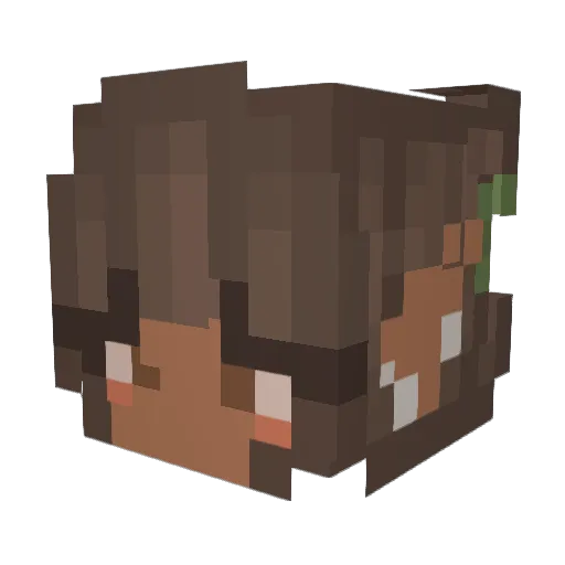 gab1kh Minecraft avatar head, 3D render