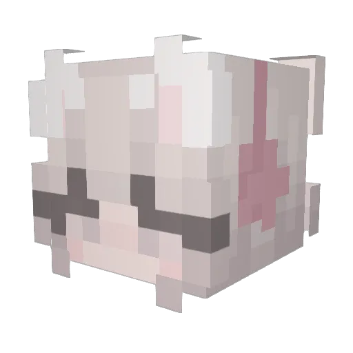 gabaOK Minecraft avatar head, 3D render