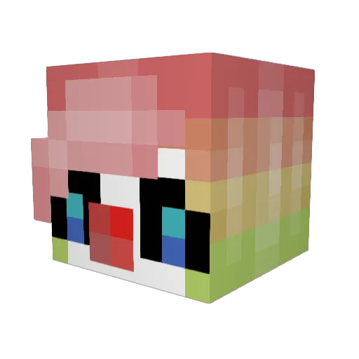 gabapentinangel Minecraft avatar head, 3D render