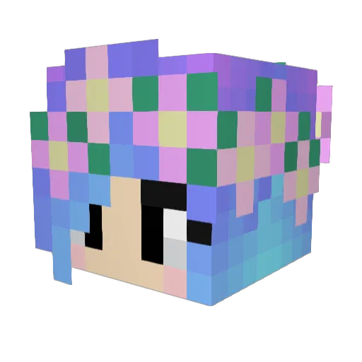 gabbarose Minecraft avatar head, 3D render