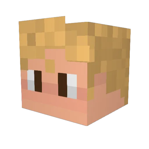 gabbemoja Minecraft avatar head, 3D render