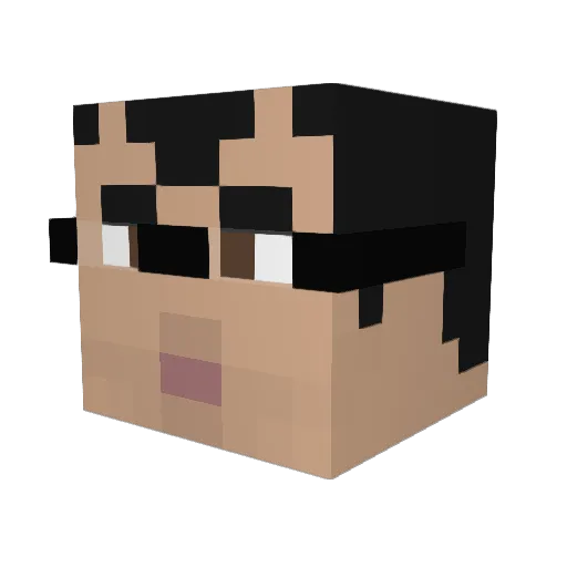 gabboman Minecraft avatar head, 3D render
