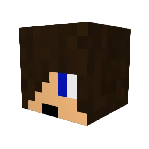 gabbou19 Minecraft avatar head, 3D render