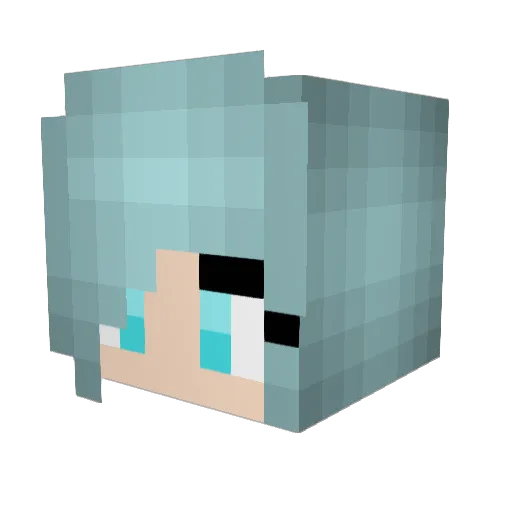 gabbyger Minecraft avatar head, 3D render