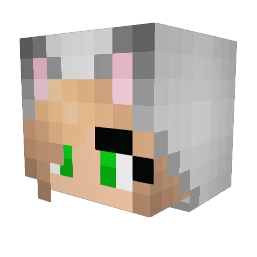 gabbylomba Minecraft avatar head, 3D render