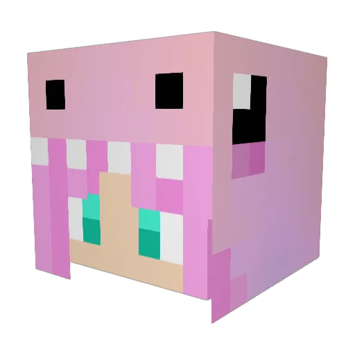 gabbyquez Minecraft avatar head, 3D render