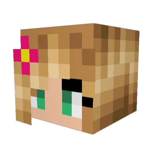 gabbythehuman Minecraft avatar head, 3D render