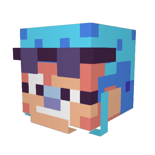 gabeN__ Minecraft avatar head, 3D render