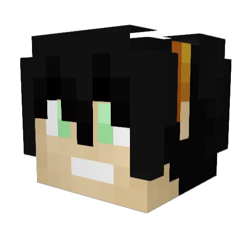 gaberl Minecraft avatar head, 3D render