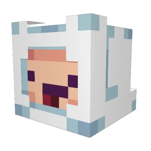 gabervalo Minecraft avatar head, 3D render