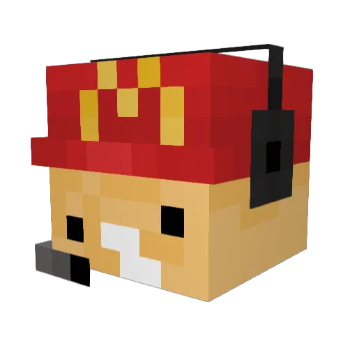 gabeskk Minecraft avatar head, 3D render