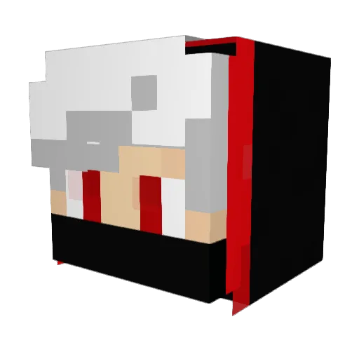 gabetd Minecraft avatar head, 3D render