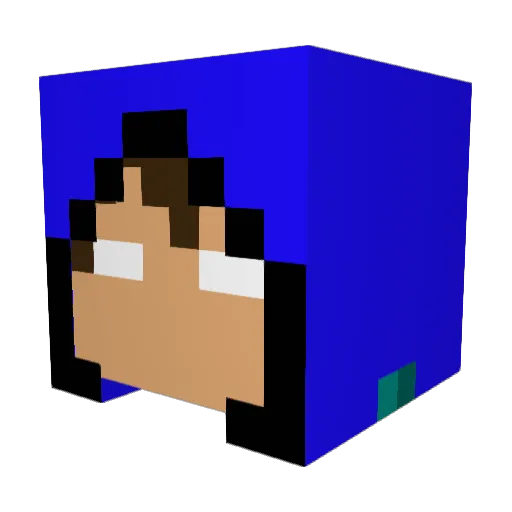 gabithelink Minecraft avatar head, 3D render