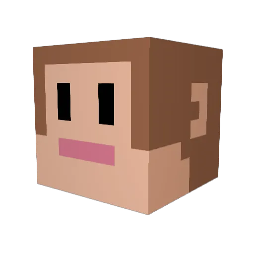 gabius10 Minecraft avatar head, 3D render