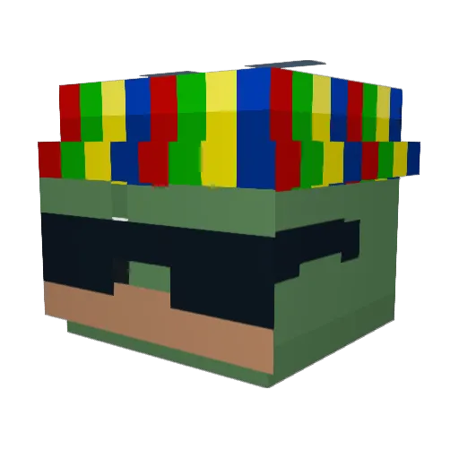 gabizi Minecraft avatar head, 3D render