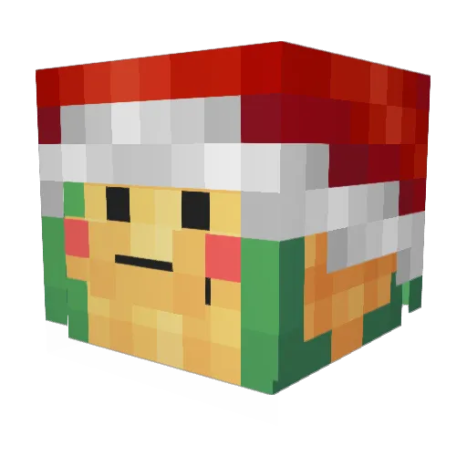 gaboelelote Minecraft avatar head, 3D render