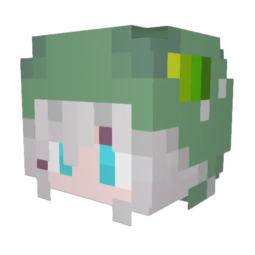 gabon22 Minecraft avatar head, 3D render