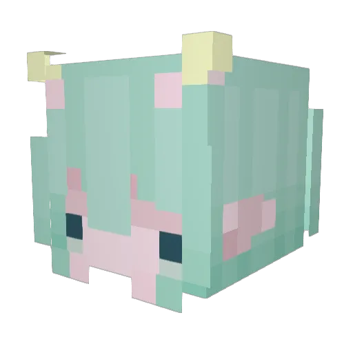 gabookies Minecraft avatar head, 3D render