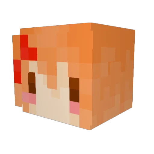 gabounette Minecraft avatar head, 3D render