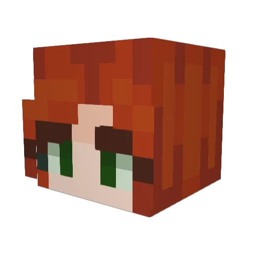 gabozinha Minecraft avatar head, 3D render