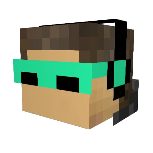 gabradford Minecraft avatar head, 3D render
