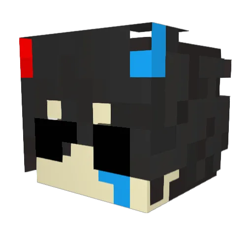 gabreo Minecraft avatar head, 3D render