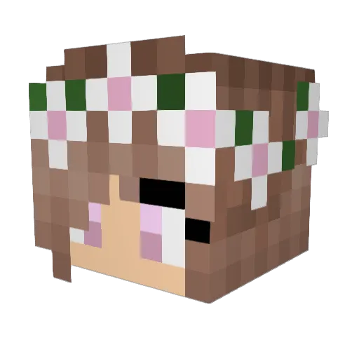 gabriellerusso Minecraft avatar head, 3D render