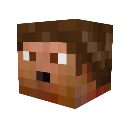 gabrielriede Minecraft avatar head, 3D render