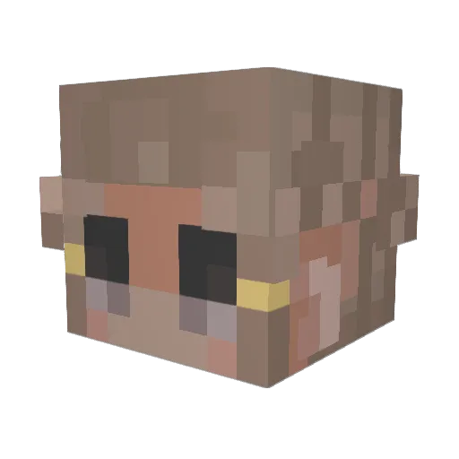gabrokss Minecraft avatar head, 3D render