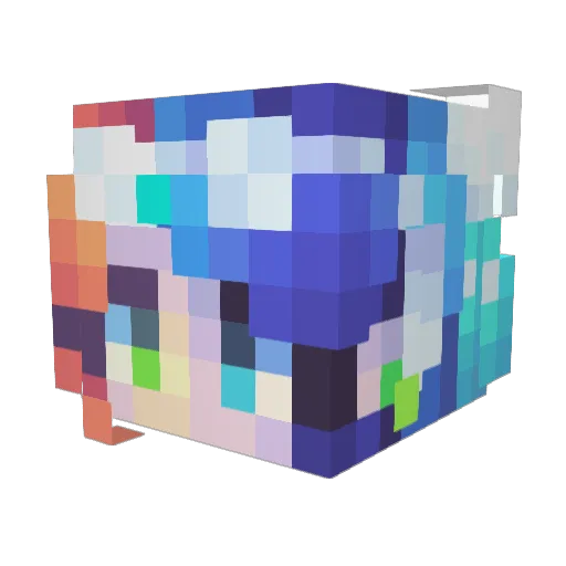 gabryredstar Minecraft avatar head, 3D render