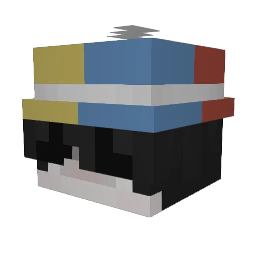 gabset Minecraft avatar head, 3D render