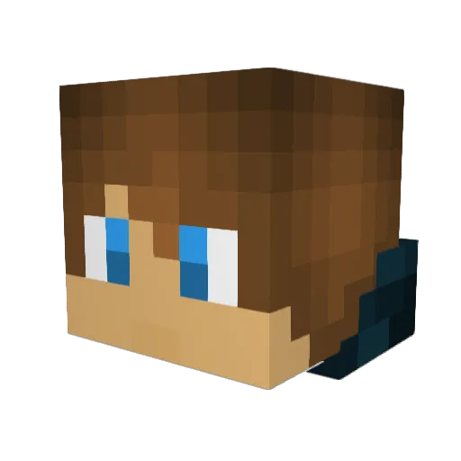 gabsfox Minecraft avatar head, 3D render