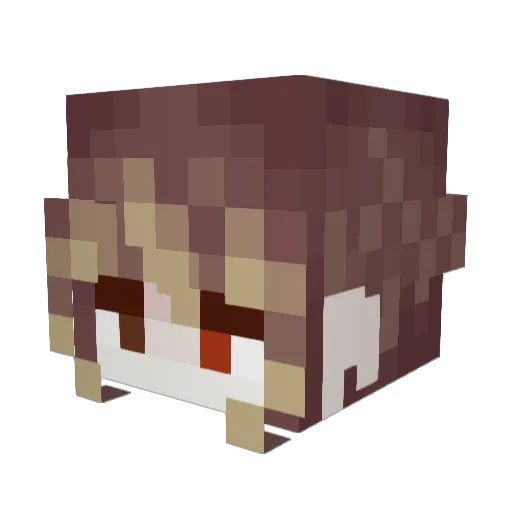 gabynzaya Minecraft avatar head, 3D render